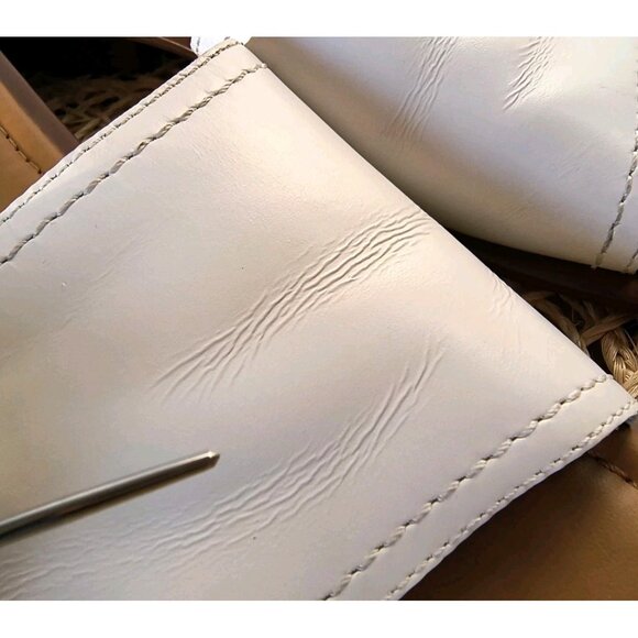 Vintage Cherokee White Leather Slides, Women's Size 9, Made in Brazil, EUC - Picture 9 of 10